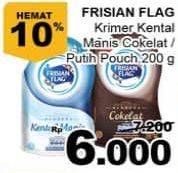 Promo Harga FRISIAN FLAG Susu Kental Manis Cokelat, Putih 200 gr - Giant