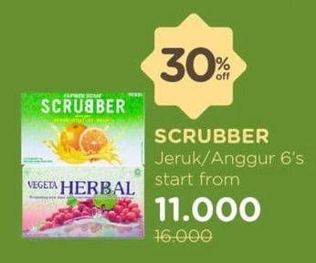 Promo Harga VEGETA Scrubber Jeruk / Herbal Anggur 6s  - Watsons
