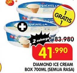 Promo Harga Diamond Ice Cream All Variants 700 ml - Superindo