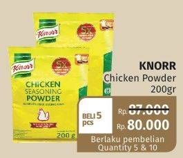 Promo Harga KNORR Chicken Powder per 5 pcs 200 gr - Lotte Grosir