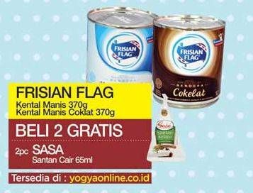 Promo Harga FRISIAN FLAG Susu Kental Manis Cokelat, Putih 370 gr - Yogya