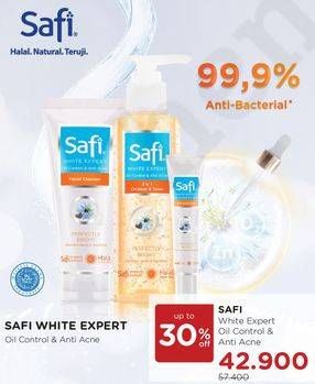 Promo Harga SAFI White Expert 2 in 1 Cleanser & Toner  - Watsons