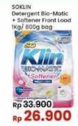 Promo Harga So Klin Biomatic Powder Detergent +Softener Front Load 800 gr - Indomaret