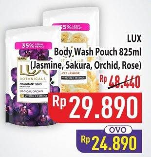 Promo Harga LUX Botanicals Body Wash Velvet Jasmine, Sakura Bloom, Magical Orchid, Soft Rose 825 ml - Hypermart