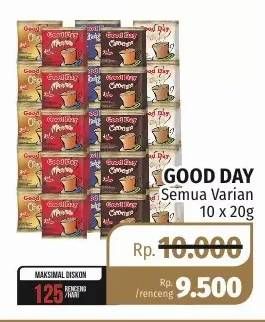 Promo Harga Good Day Instant Coffee 3 in 1 All Variants 10 pcs - Lotte Grosir