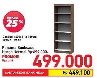 Promo Harga Panama Bookcase 60x31x180cm  - Carrefour