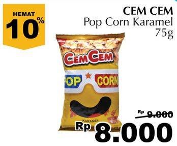 Promo Harga CEM-CEM Pop Corn Karamel 75 gr - Giant