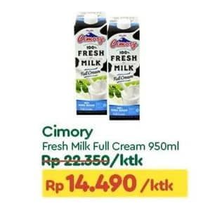 Promo Harga Cimory Fresh Milk Full Cream 950 ml - TIP TOP
