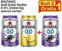 Promo Harga BINTANG Radler Zero All Variants 330 ml - Indomaret