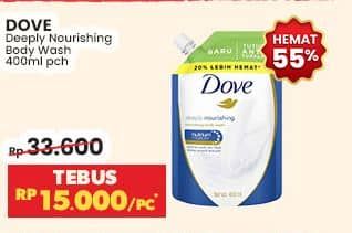 Promo Harga Dove Body Wash Deeply Nourishing 400 ml - Indomaret