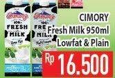 Promo Harga CIMORY Fresh Milk Low Fat, Plain 950 ml - Hypermart