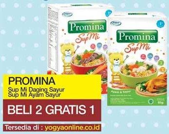 Promo Harga PROMINA Sup Mi Ayam Sayur, Daging Sayur 81 gr - Yogya