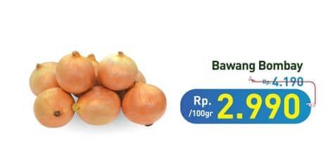 Promo Harga Bawang Bombay per 100 gr - Hypermart