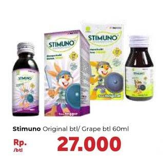 Promo Harga STIMUNO Restores Immunes Syrup Original, Grape 60 ml - Carrefour