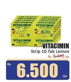 Promo Harga Vitacimin Vitamin C - 500mg Sweetlets (Tablet Hisap) Fresh Lemon per 10 str 2 pcs - Hari Hari