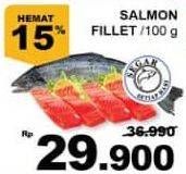 Promo Harga Salmon Fillet per 100 gr - Giant