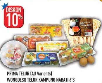 Promo Harga PRIMA Telur All Variant / WONG DESO Telur Kampung Nabati 6s  - Hypermart