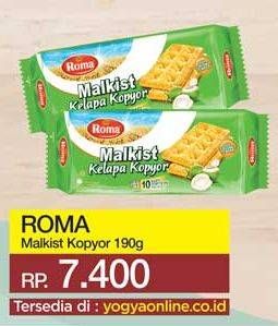 Promo Harga ROMA Malkist Kelapa Kopyor per 10 sachet 19 gr - Yogya