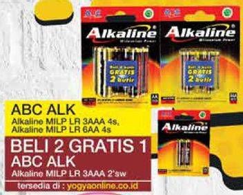 Promo Harga ABC Battery Alkaline LR03/AAA, LR6/AA 4 pcs - Yogya