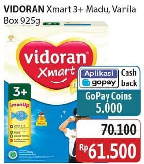 Promo Harga Vidoran Xmart 3+ Madu, Vanilla 950 gr - Alfamidi