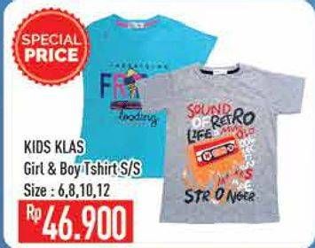 Promo Harga KIDS KLAS Boy T-Shirt SS 6, 8, 10, 12  - Hypermart