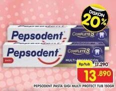 Promo Harga Pepsodent Pasta Gigi Complete 8 Actions Multi Protection 150 gr - Superindo