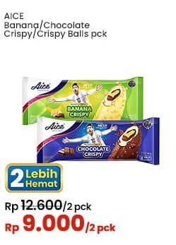 Promo Harga Aice Ice Cream Banana Crispy, Chocolate Crispy 60 gr - Indomaret