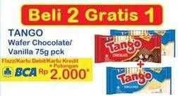 Promo Harga TANGO Wafer Chocolate, Vanilla Milk 75 gr - Indomaret