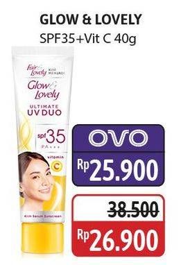 Promo Harga Glow & Lovely (fair & Lovely) Ultimate UV Duo Vitamin C SPF 35 Pa+++  40 gr - Alfamidi