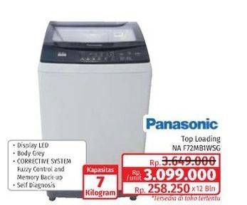 Promo Harga Panasonic NA-F72MB1 Washing Machine  - Lotte Grosir