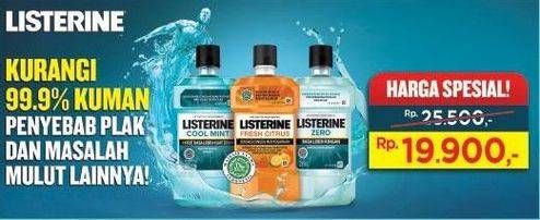 Promo Harga Listerine Mouthwash Antiseptic 250 ml - Alfamart
