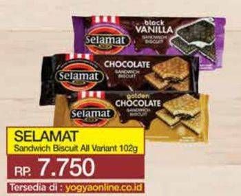 Promo Harga SELAMAT Sandwich Biscuits All Variants 102 gr - Yogya