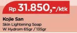 Promo Harga KOJIE SAN Skin Lightening Soap Wth HydroMoist 135 gr - TIP TOP