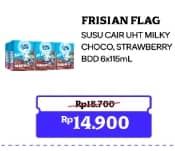 Promo Harga Frisian Flag Susu UHT Milky Zuzhu Zazha Chocolate, Strawberry per 6 tpk 115 ml - Indomaret