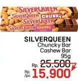 Promo Harga Silver Queen Chunky Bar Cashew 95 gr - LotteMart