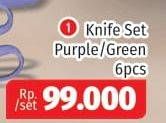 Promo Harga TRITU Knife Set Green, Purple  - Lotte Grosir