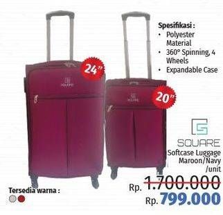 Promo Harga SQUARE Softcase Luggage Marun, Navy  - LotteMart