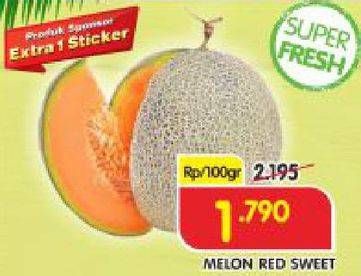 Promo Harga Melon Red Sweet per 100 gr - Superindo