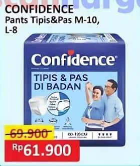 Promo Harga Confidence Adult Pants Tipis & Pas Di Badan M10, L8 8 pcs - Alfamart