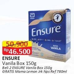 Promo Harga ENSURE Nutrition Powder FOS Vanila 150 gr - Alfamart