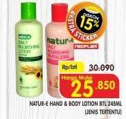 Promo Harga NATUR-E Hand Body Lotion Daily Nourishing Jenis Tertentu 245 ml - Superindo