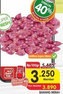 Promo Harga Bawang Merah per 100 gr - Superindo