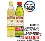 Promo Harga Borges Olive Oil Pure, Extra Light 500 ml - LotteMart