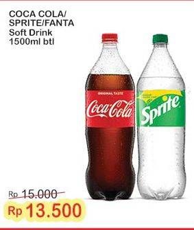Coca Cola/Sprite/Fanta Soft Drink 1.500 ml btl
