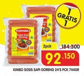 Promo Harga KIMBO Sosis Sapi Goreng per 2 pouch 744 gr - Superindo