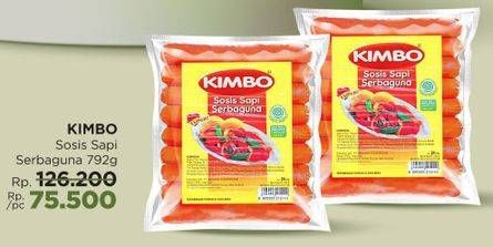 Promo Harga Kimbo Sosis Sapi Serbaguna 792 gr - LotteMart