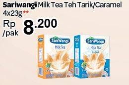 Promo Harga Sariwangi Milk Tea Teh Tarik, Caramel per 4 sachet 23 gr - Carrefour