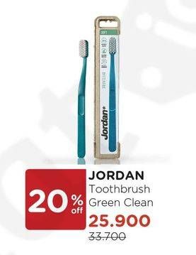 Promo Harga JORDAN Tooth Brush Green Clean  - Watsons