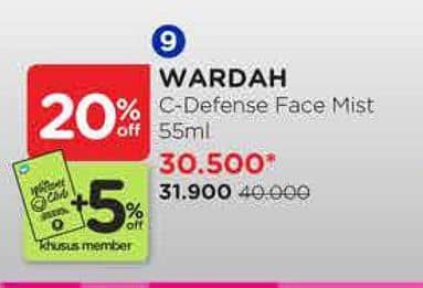 Promo Harga Wardah C Defence Face Mist 55 ml - Watsons