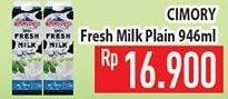 Promo Harga CIMORY Fresh Milk Plain 946 ml - Hypermart